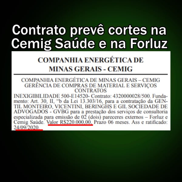 Conselheiro-Cemig Saúde-Cortes-Forluz Conselheiro-Cemig Saúde-Cortes-Forluz